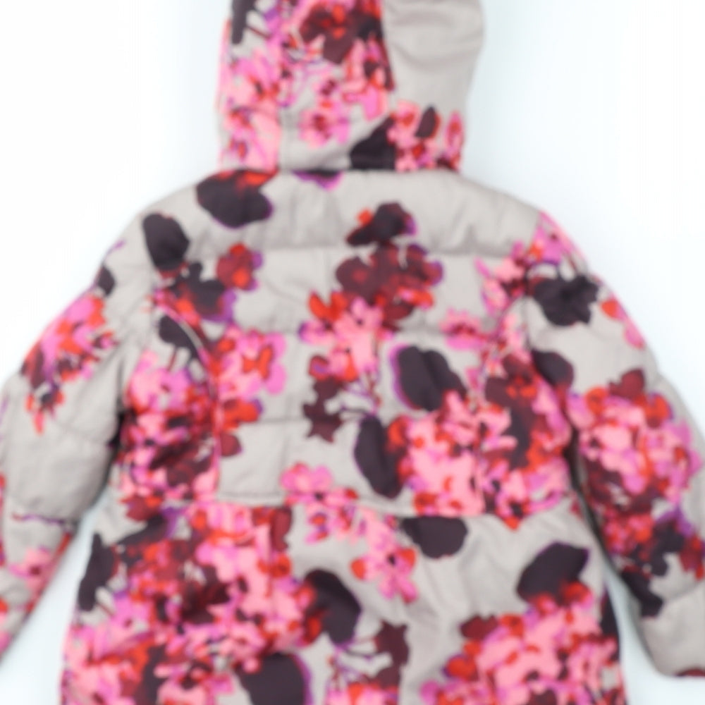 RJR.John Rocha Girls Ivory Floral  Basic Coat Coat Size 5-6 Years