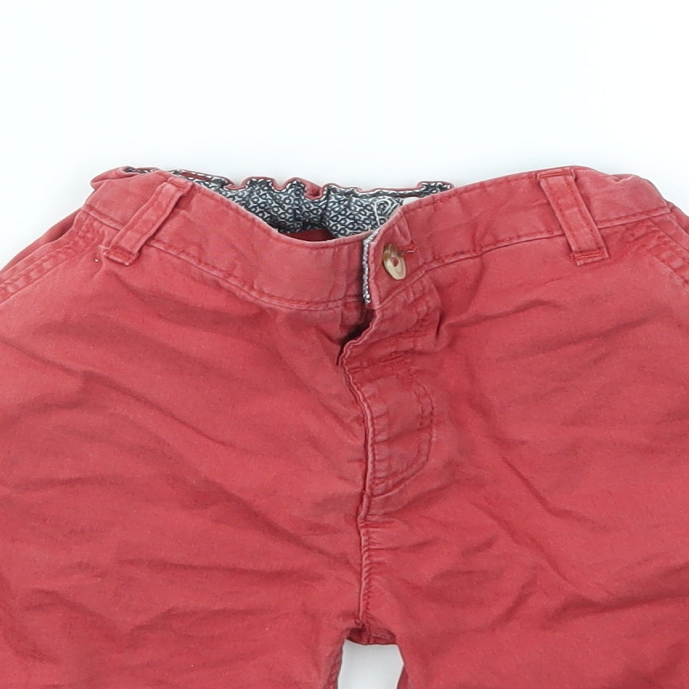 RIVER ISLAND  Boys Red   Chino Shorts Size 3-4 Years