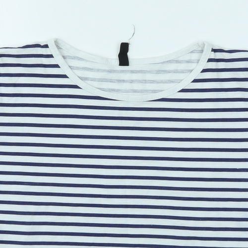SINSAY Girls Multicoloured Striped  Basic Polo Size L