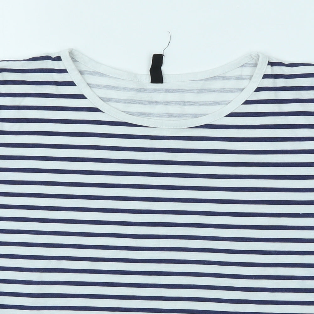SINSAY Girls Multicoloured Striped  Basic Polo Size L