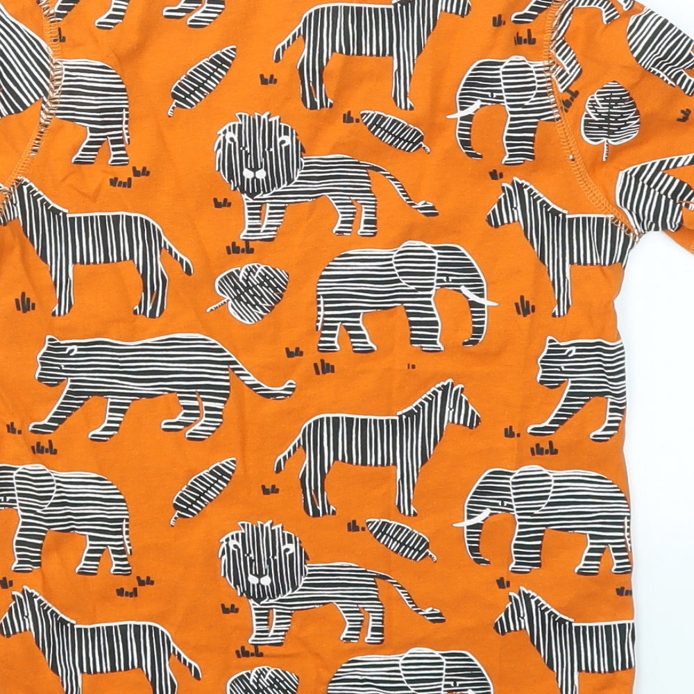 TU Boys Orange Animal Print  Basic T-Shirt Size 8-9 Years