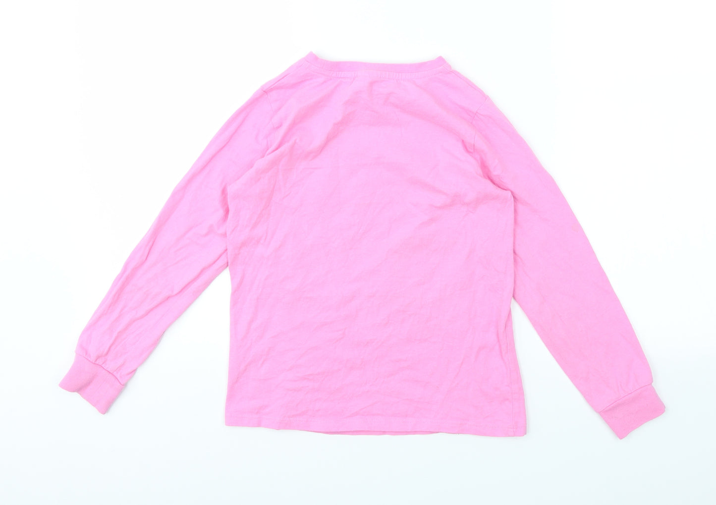 George Girls Pink Geometric  Basic T-Shirt Size 8-9 Years