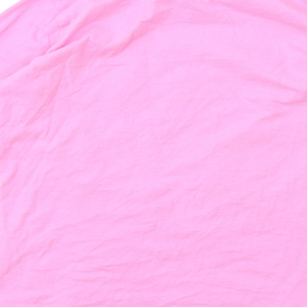 George Girls Pink Geometric  Basic T-Shirt Size 8-9 Years