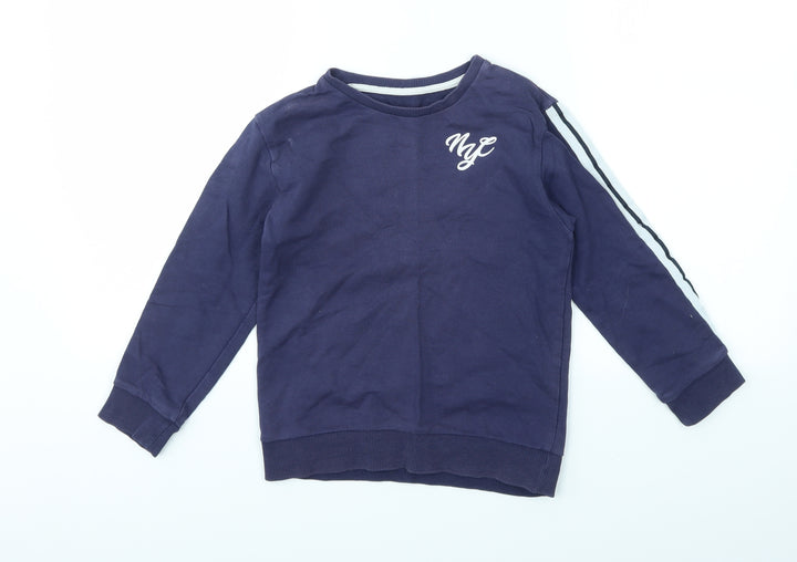 Primark Boys Blue Pullover Jumper Size 7-8 Years