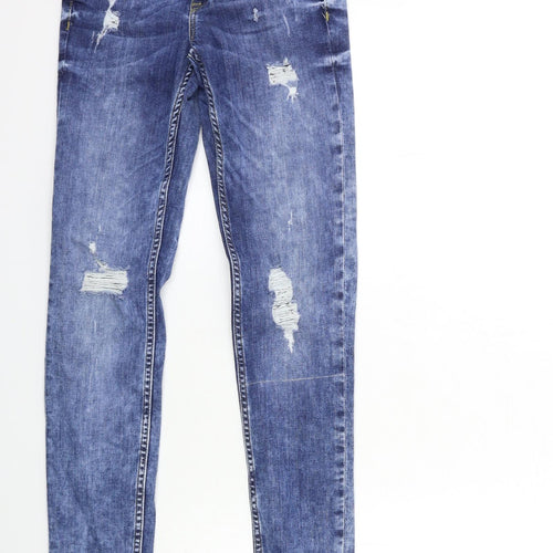 H&M Womens Blue  Denim Skinny Jeans Size 26 in L32 in