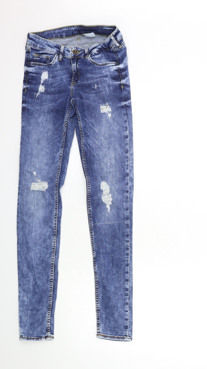 H&M Womens Blue  Denim Skinny Jeans Size 26 in L32 in