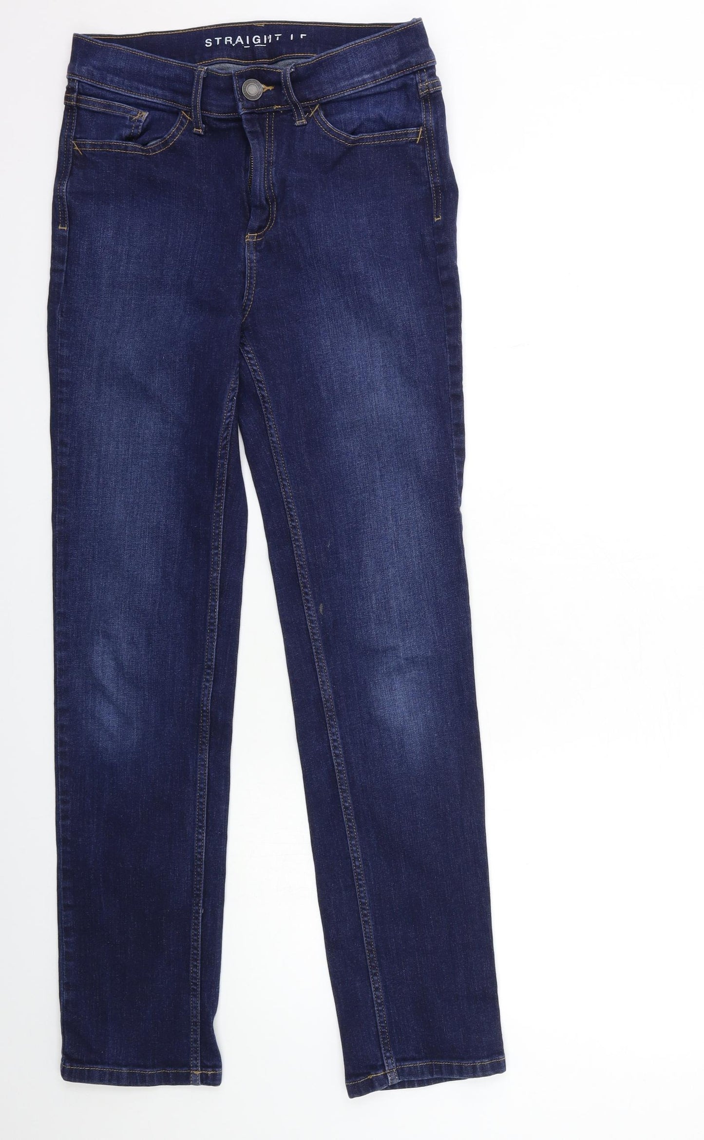 Marks and Spencer Womens Blue  Denim Straight Jeans Size 10 L31 in