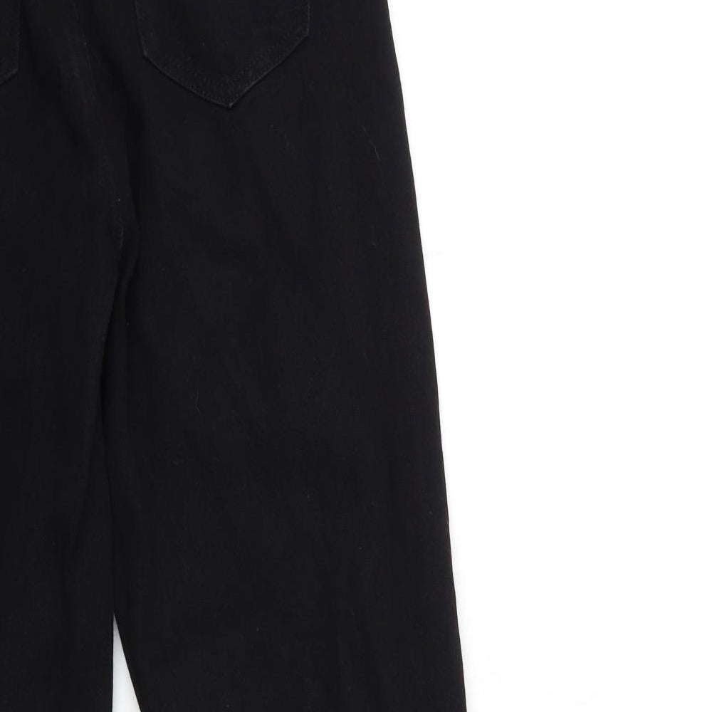 Missguided Womens Black  Denim Mom Jeans Size 6 L29 in