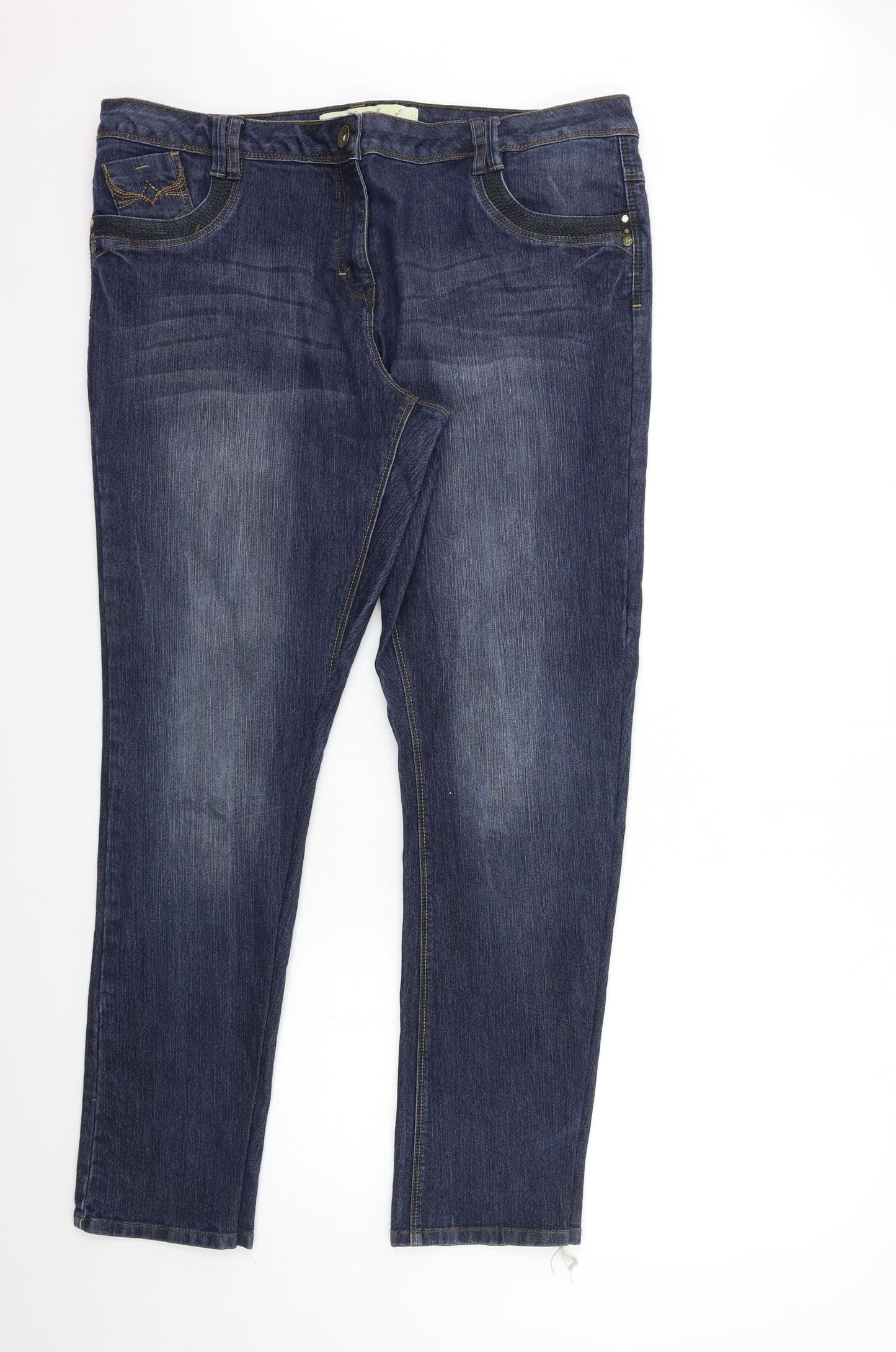 George Womens Blue  Denim Straight Jeans Size 20 L32 in