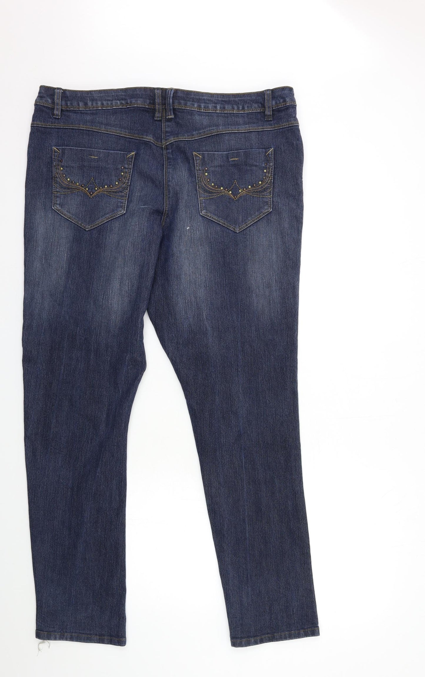 George Womens Blue  Denim Straight Jeans Size 20 L32 in
