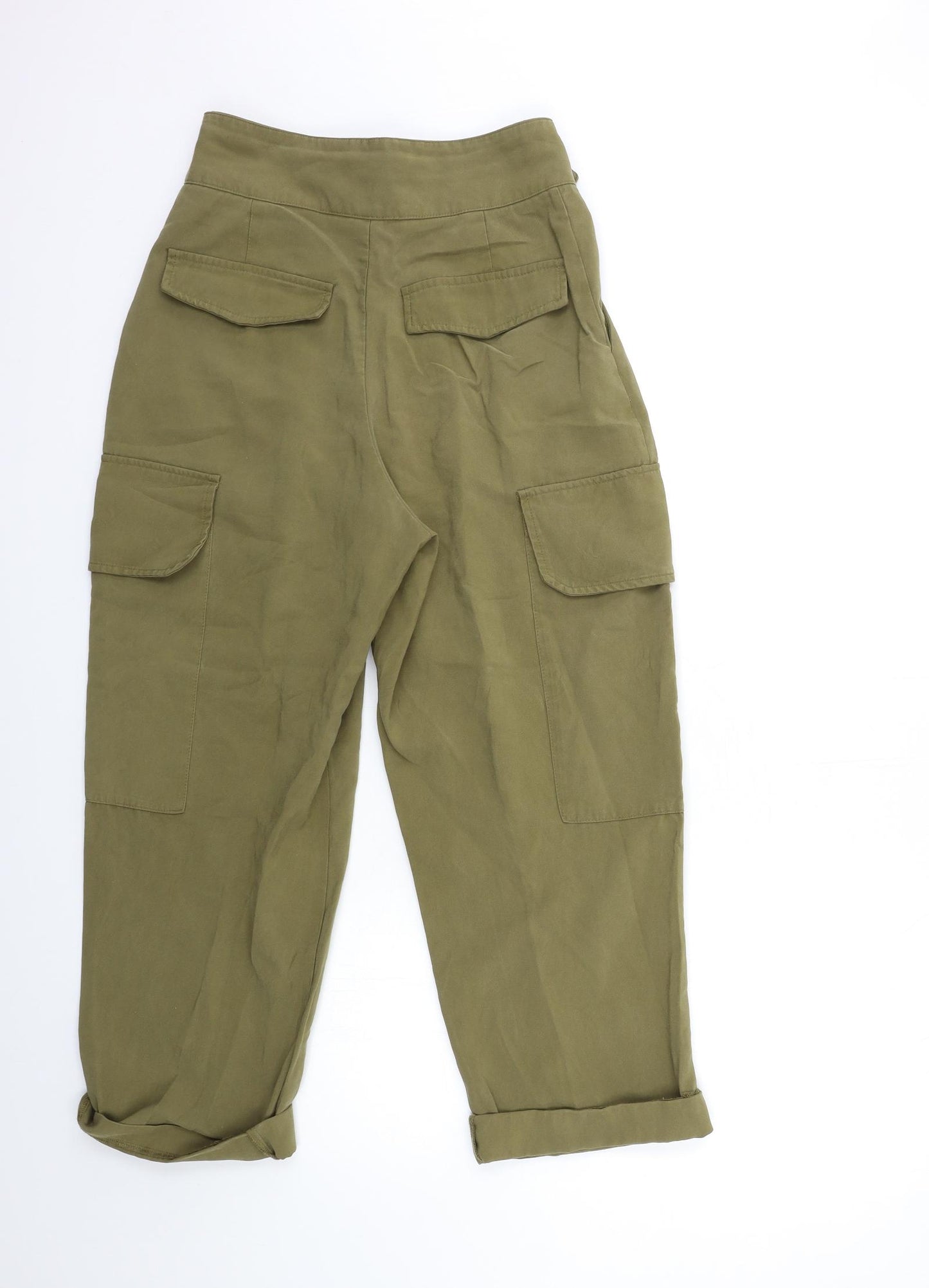 Mango Womens Green   Cargo Trousers Size S L26 in