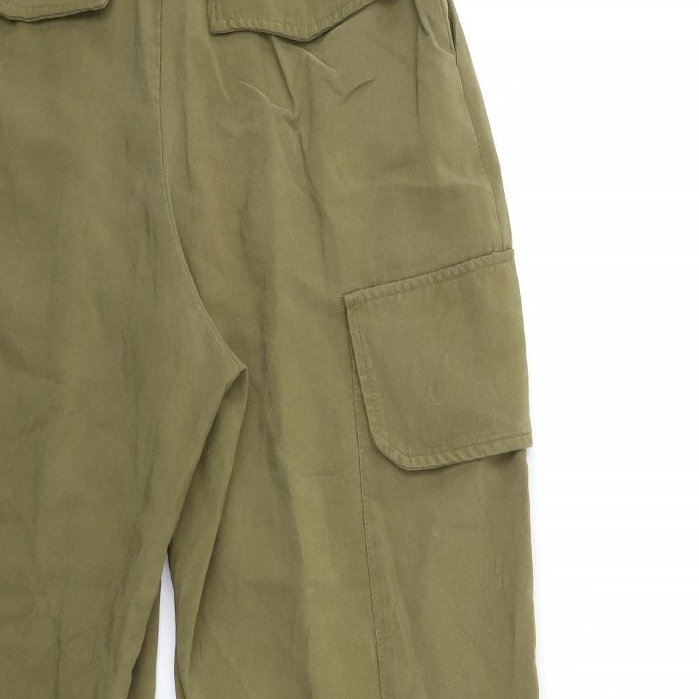 Mango Womens Green   Cargo Trousers Size S L26 in