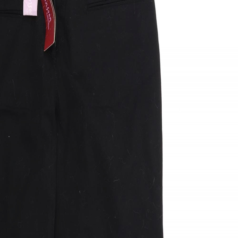Monsoon Womens Black   Trousers  Size 12 L29 in