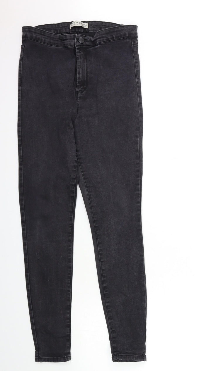 Denim & Co. Womens Black Denim Skinny Jeans Size 14 L27 in