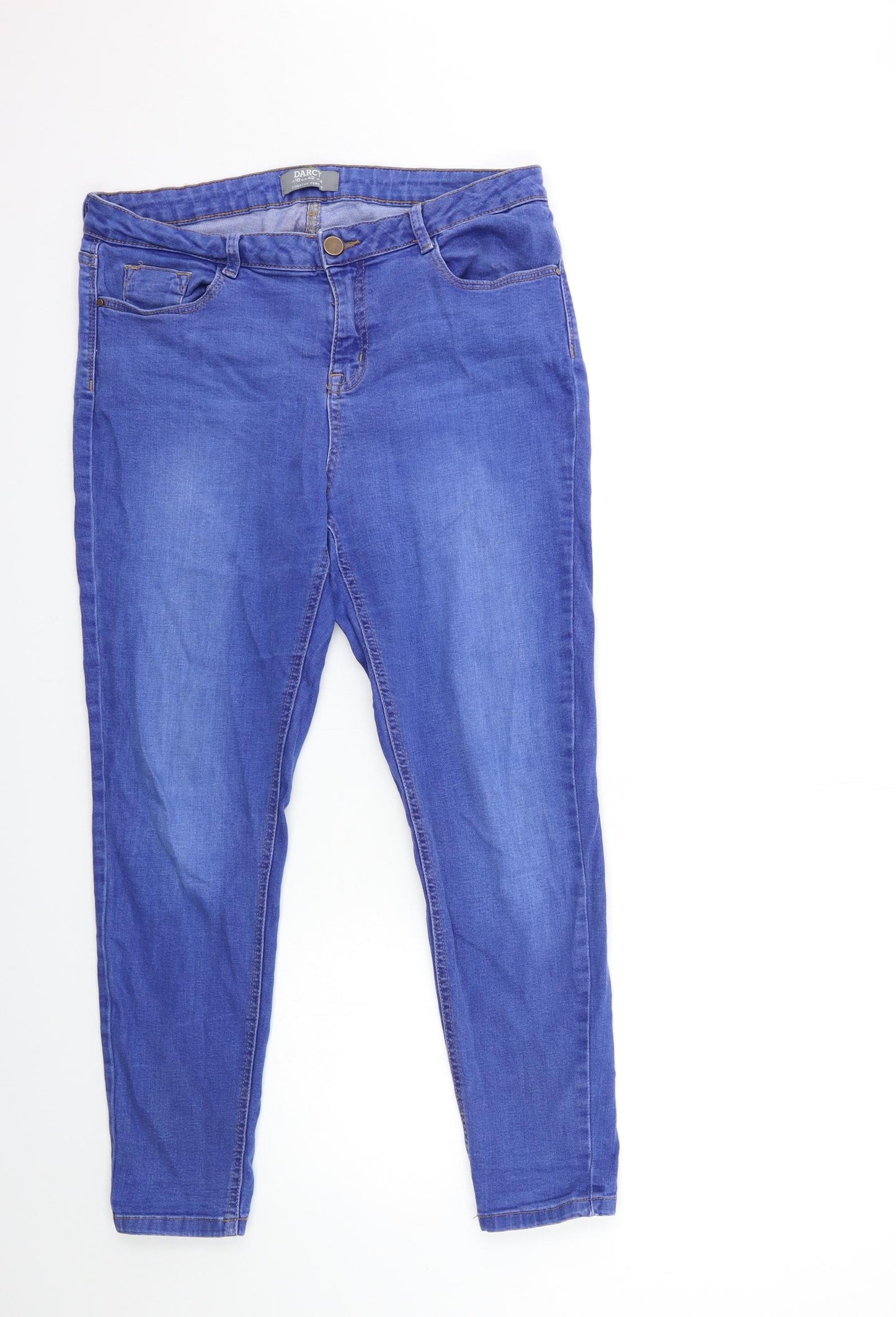 Dorothy Perkins Womens Blue  Denim Skinny Jeans Size 14 L30 in