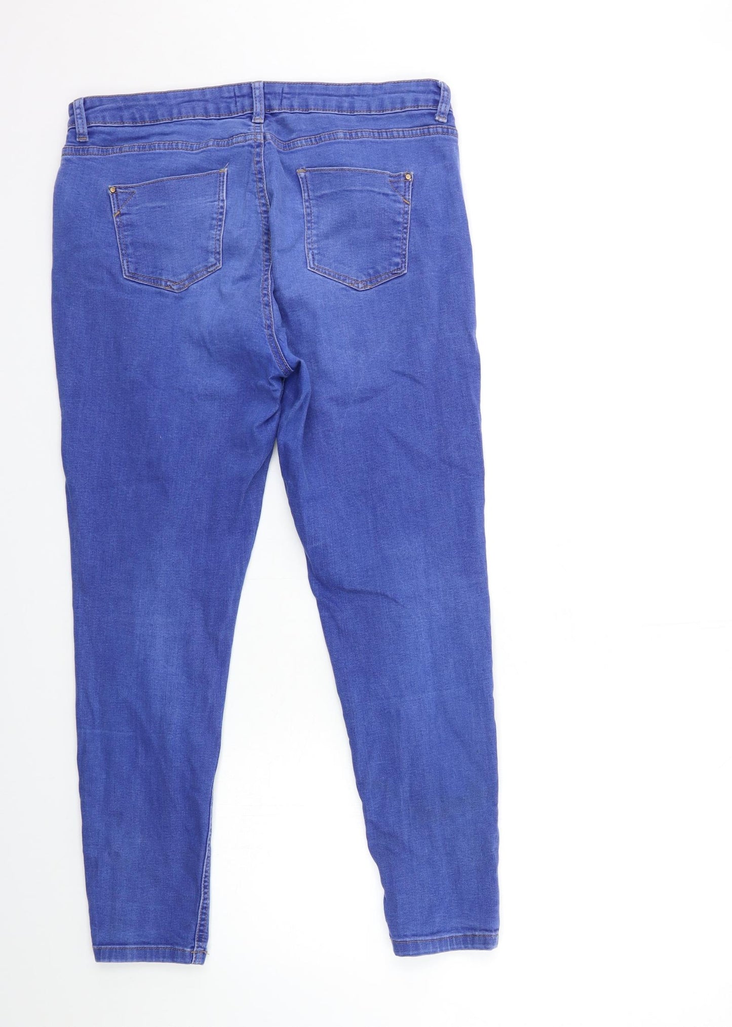 Dorothy Perkins Womens Blue  Denim Skinny Jeans Size 14 L30 in