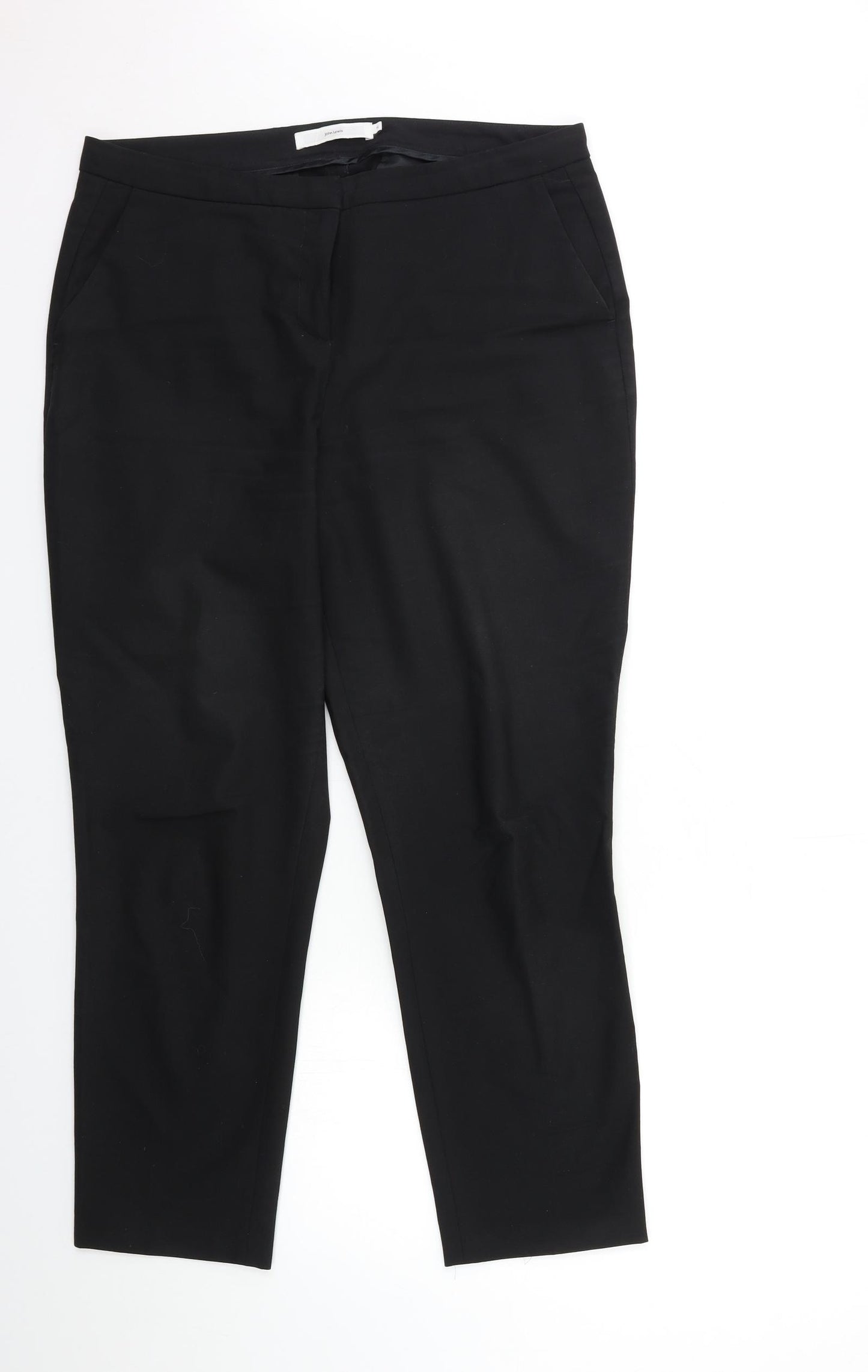 John Lewis Womens Black   Trousers  Size 14 L28 in
