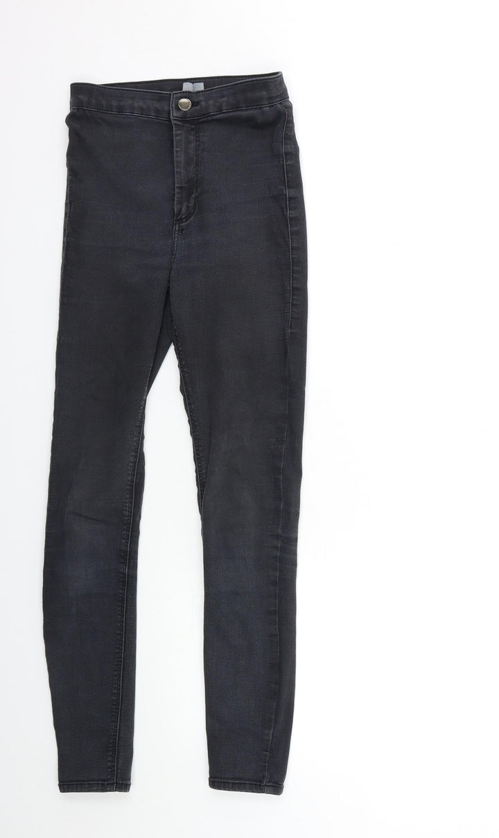 Topshop Womens Black Denim Skinny Jeans Size 23 in L28 in