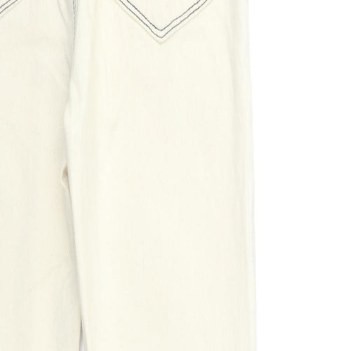 Boohoo Womens Beige  Denim Skinny Jeans Size 8 L29 in