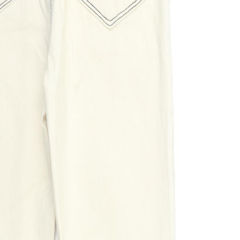 Boohoo Womens Beige  Denim Skinny Jeans Size 8 L29 in