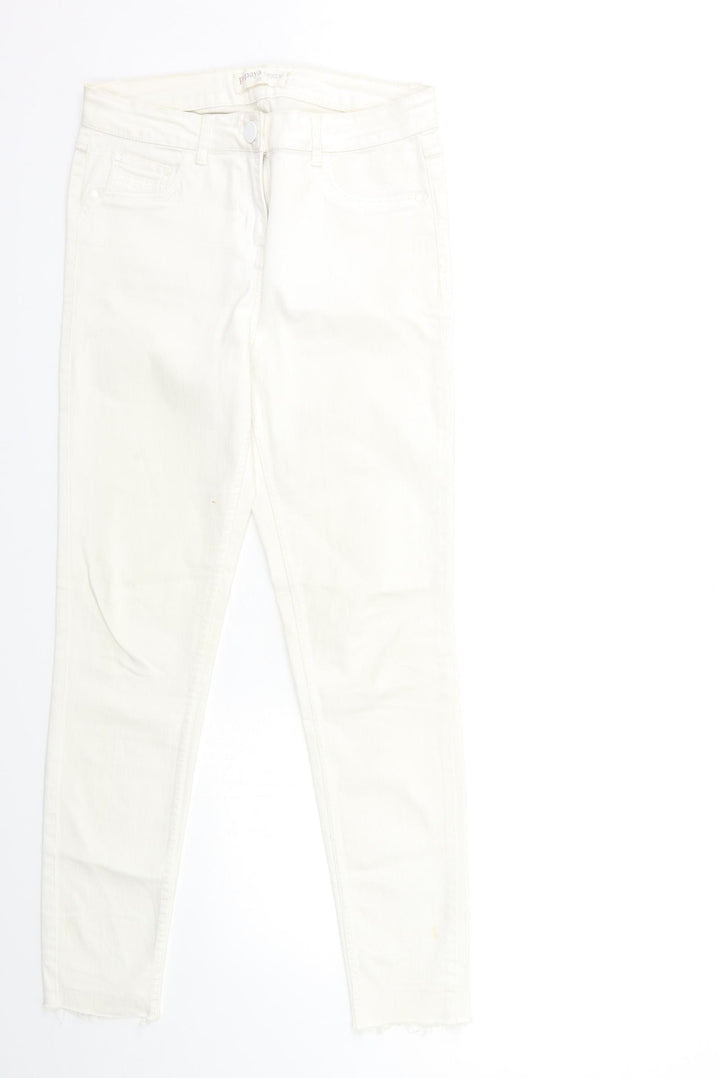 Papaya Womens White  Denim Skinny Jeans Size 10 L28 in