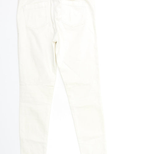 Papaya Womens White  Denim Skinny Jeans Size 10 L28 in