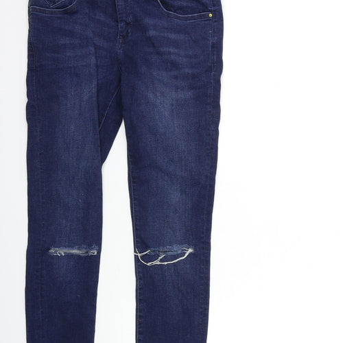 Denim & Co. Womens Blue  Denim Skinny Jeans Size 10 L28 in