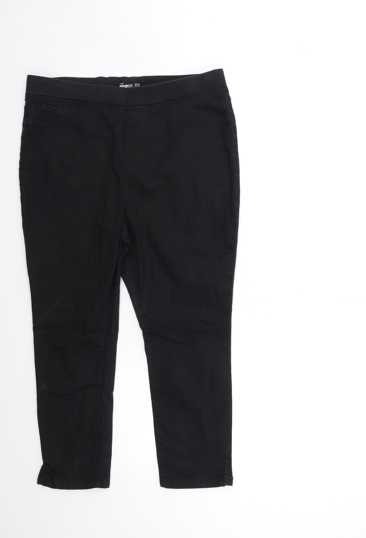 Pep&CO Womens Black  Denim Jegging Jeans Size 16 L23 in