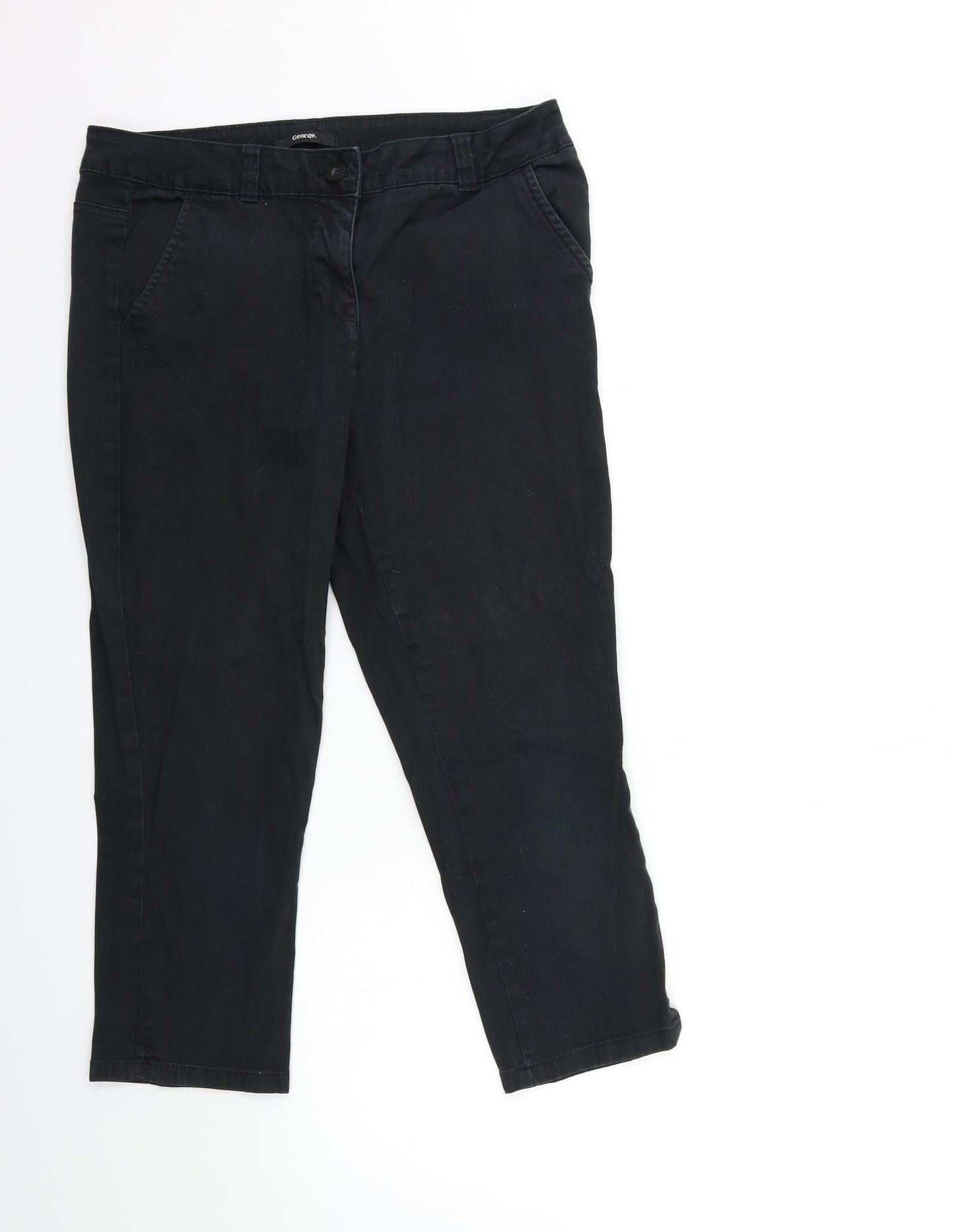 George Womens Black   Trousers  Size 12 L22 in
