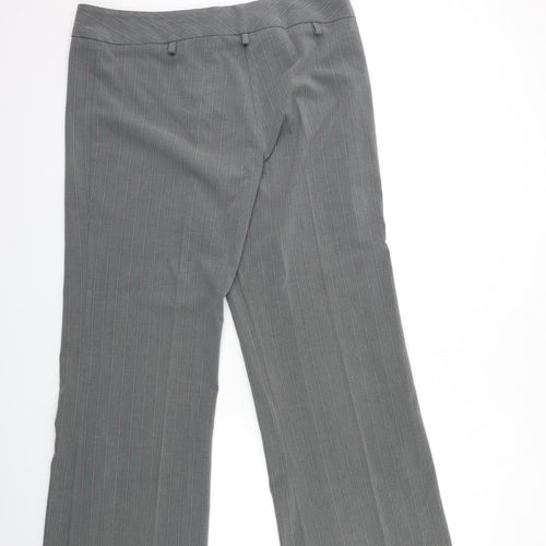 EVIE Womens Grey Striped  Trousers  Size 18 L30 in