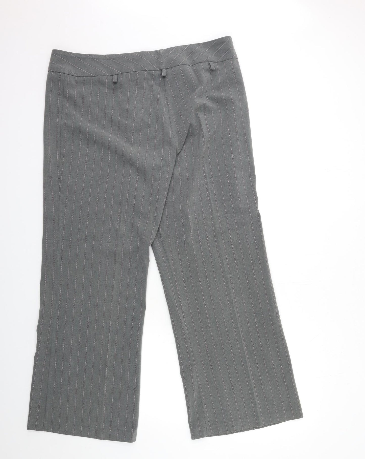 EVIE Womens Grey Striped  Trousers  Size 18 L30 in