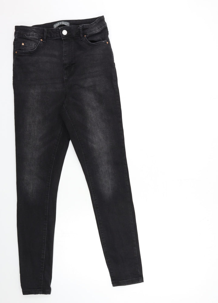 Denim & Co. Womens Black  Denim Skinny Jeans Size 12 L28 in