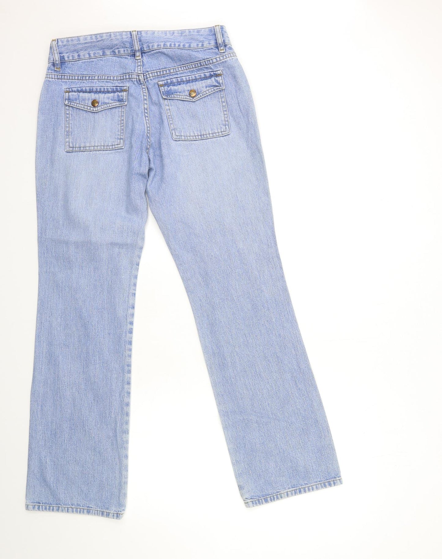 tinster Womens Blue  Denim Flared Jeans Size 12 L30 in