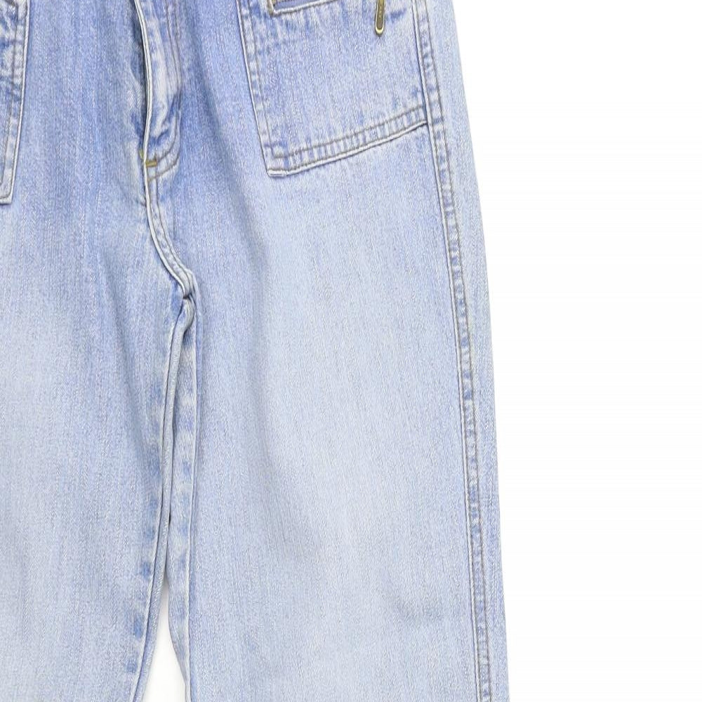 tinster Womens Blue  Denim Flared Jeans Size 12 L30 in