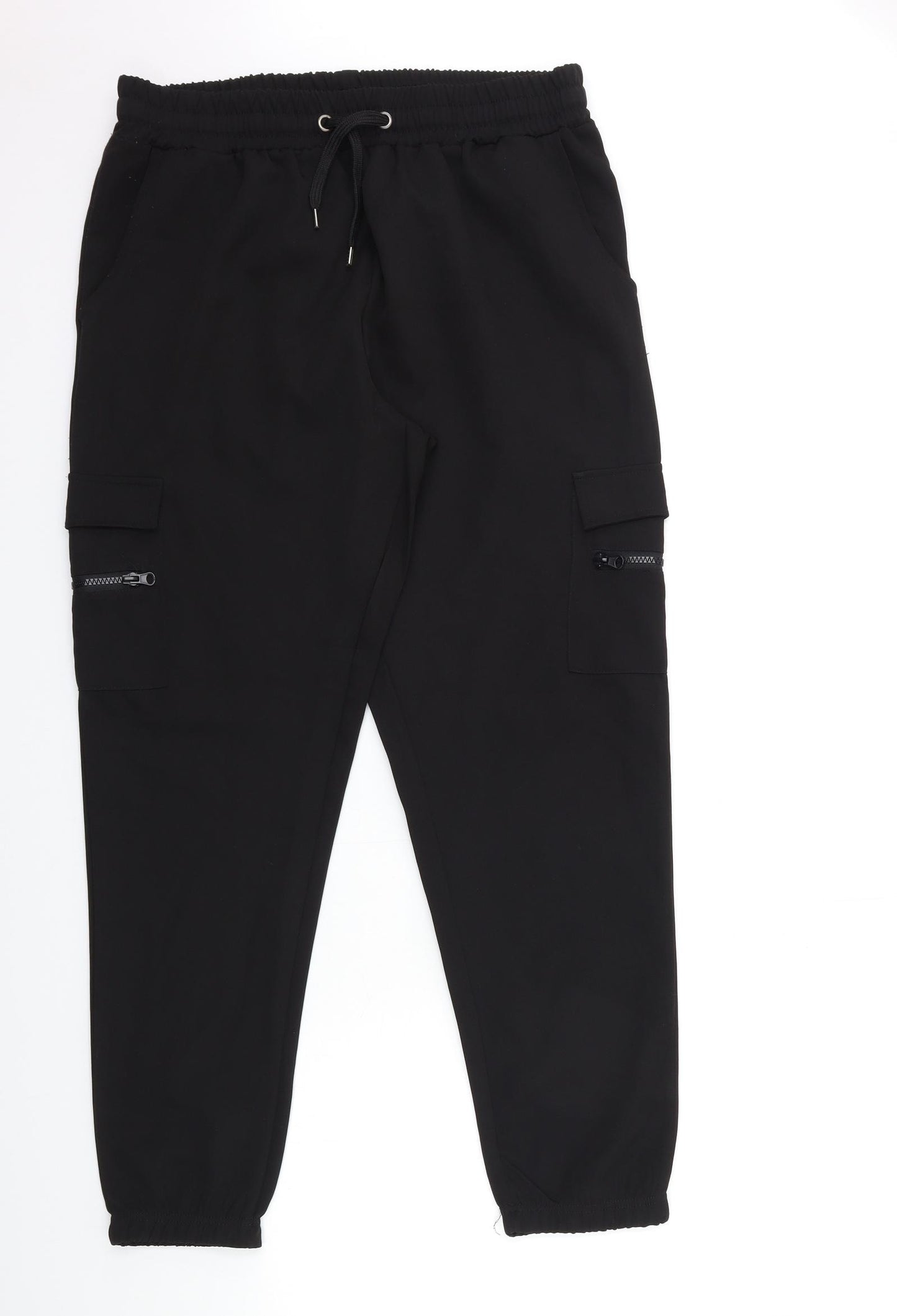 Primark Womens Black   Cargo Trousers Size 12 L29 in
