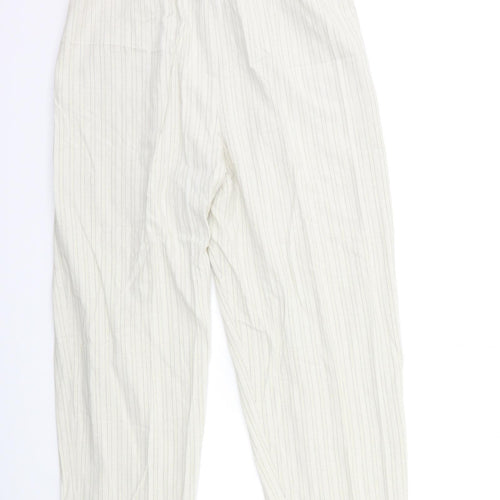 ELVI Womens Beige Striped  Trousers  Size 32 in L30 in