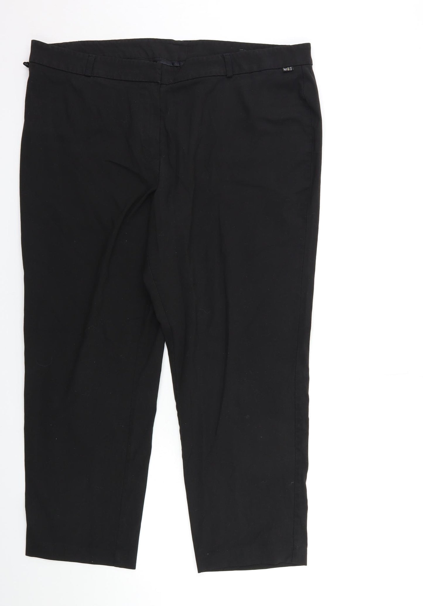 Marks and Spencer Womens Black   Trousers  Size 20 L26 in