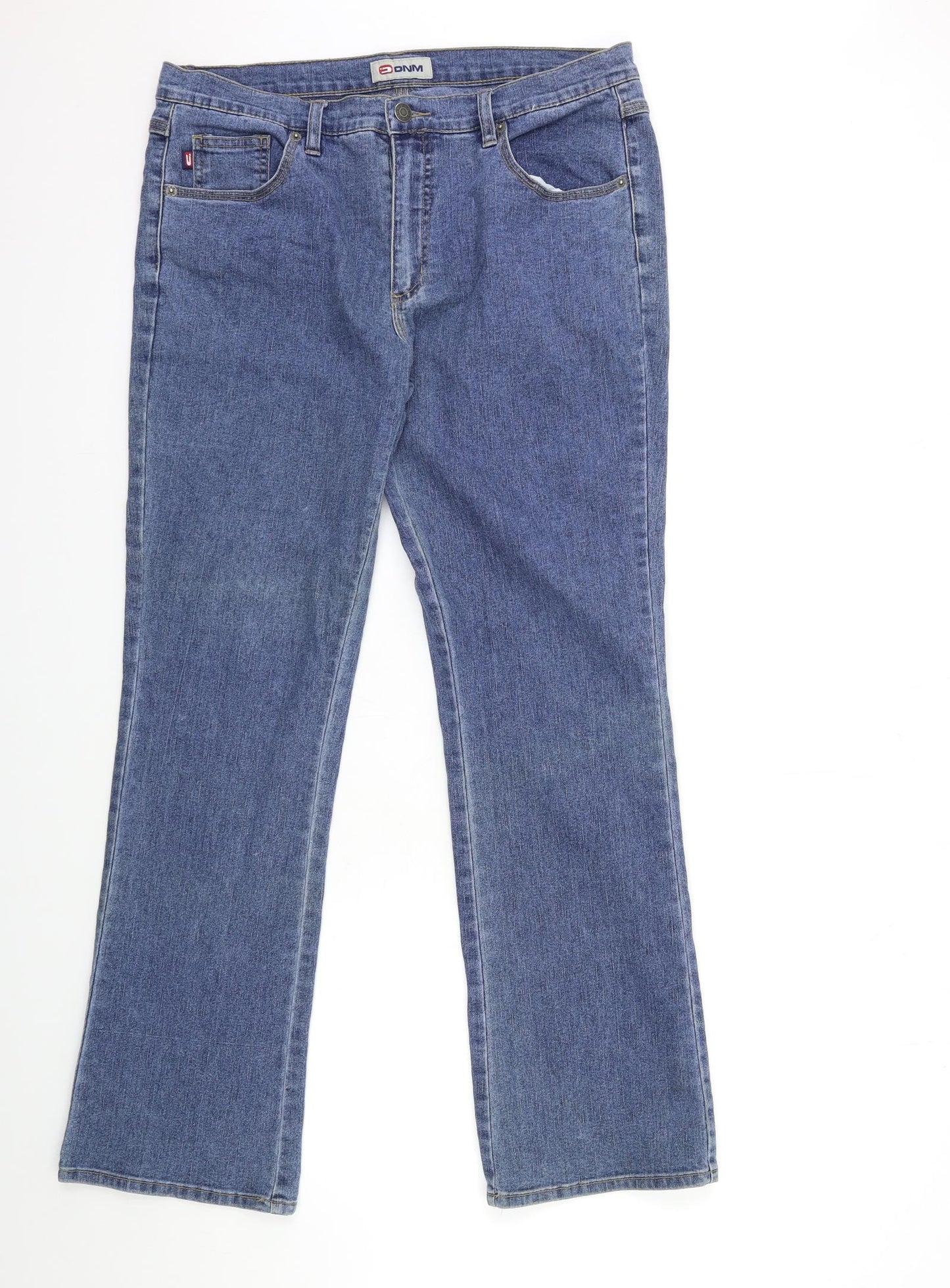DNM Womens Blue  Denim Flared Jeans Size 16 L32 in
