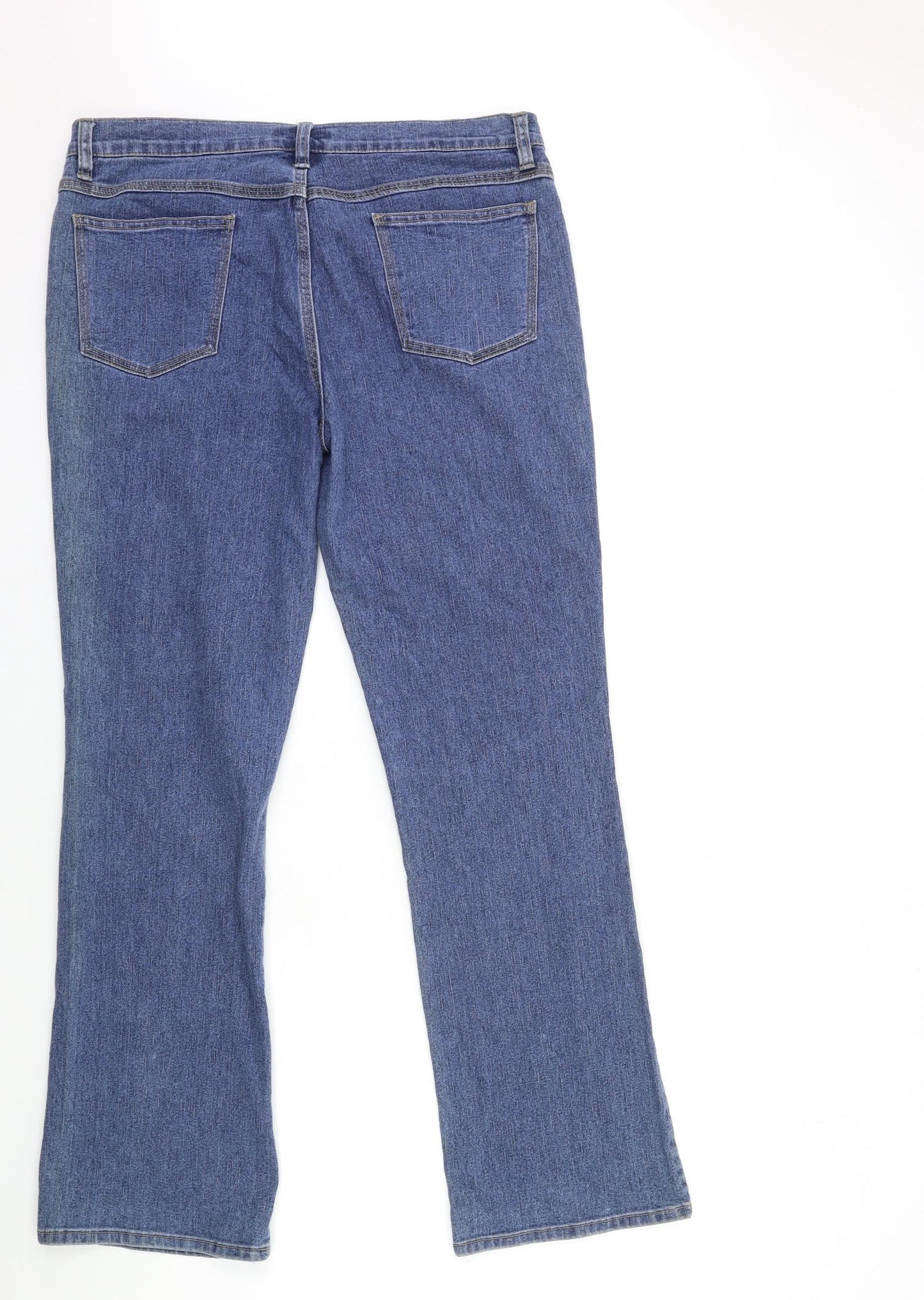 DNM Womens Blue  Denim Flared Jeans Size 16 L32 in