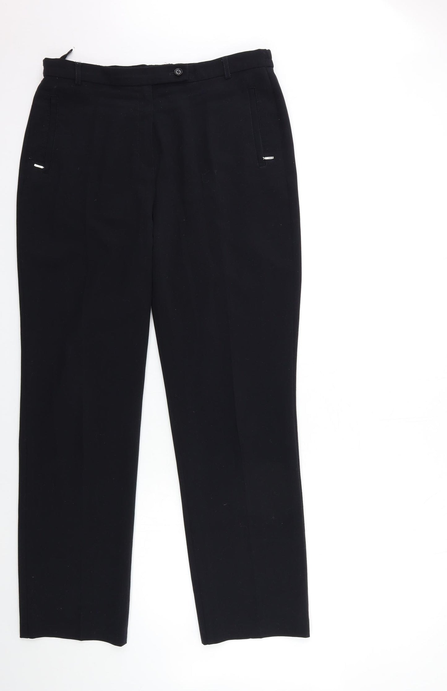Marks and Spencer Womens Black   Trousers  Size 14 L32 in