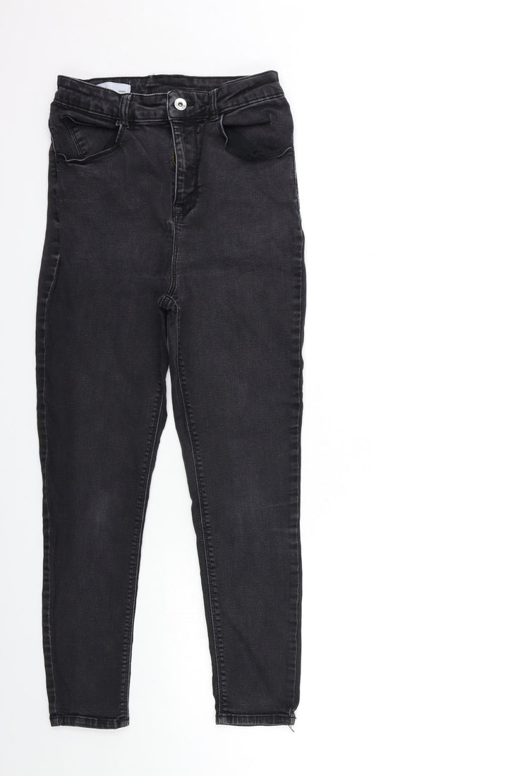 COLLUSION Womens Black Denim Skinny Jeans Size 28 in L30 in