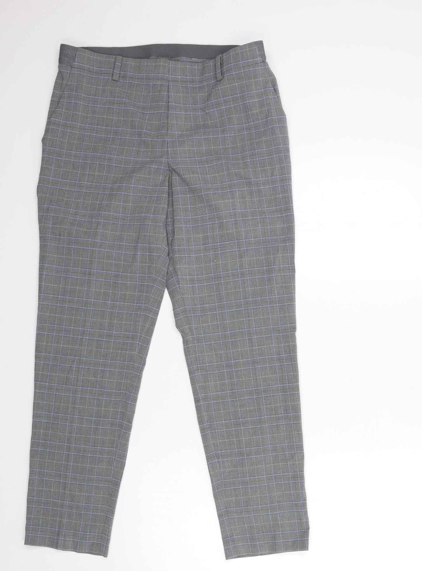 Uniqlo Mens Grey Check  Trousers  Size 28 in L31 in