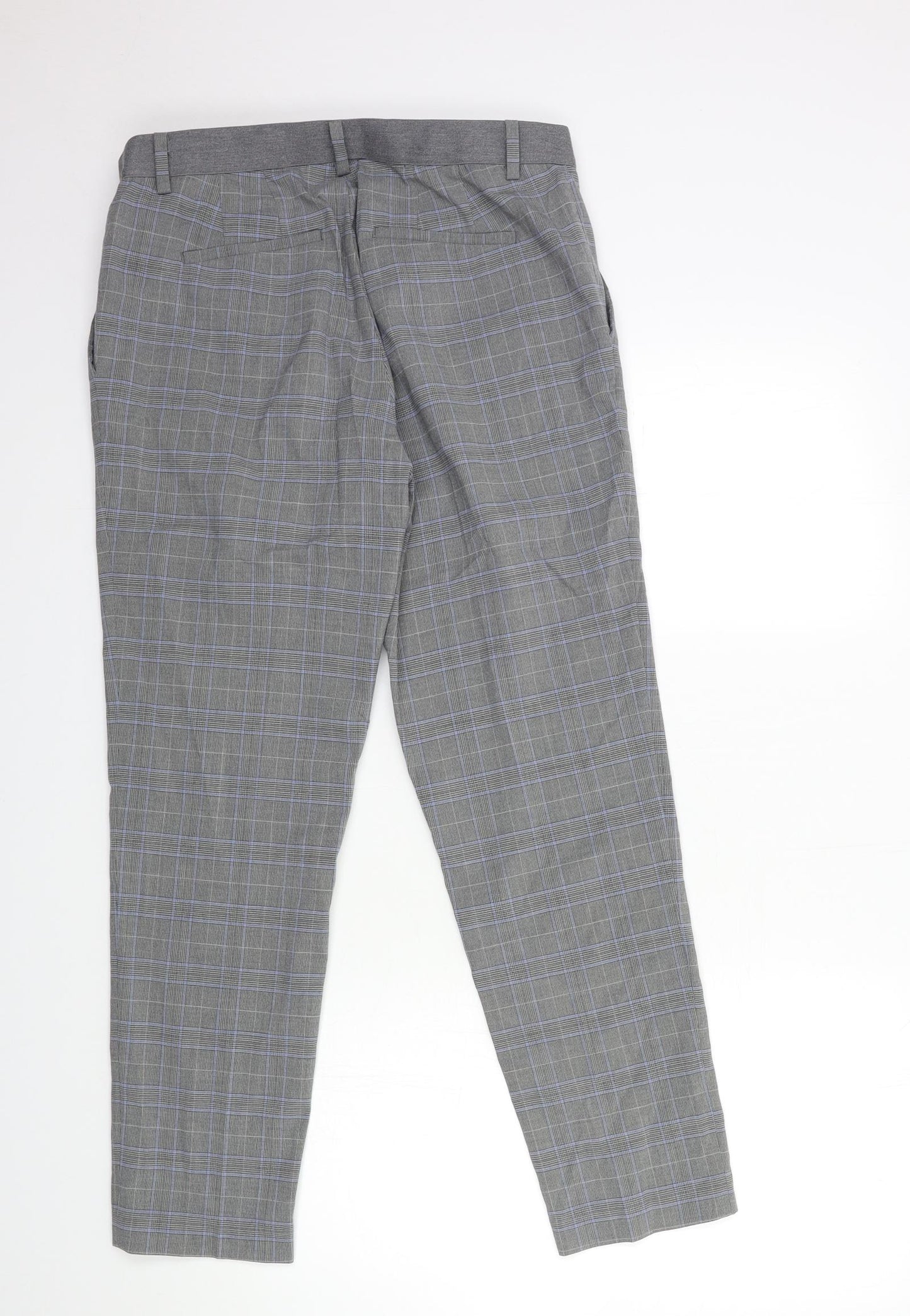 Uniqlo Mens Grey Check  Trousers  Size 28 in L31 in