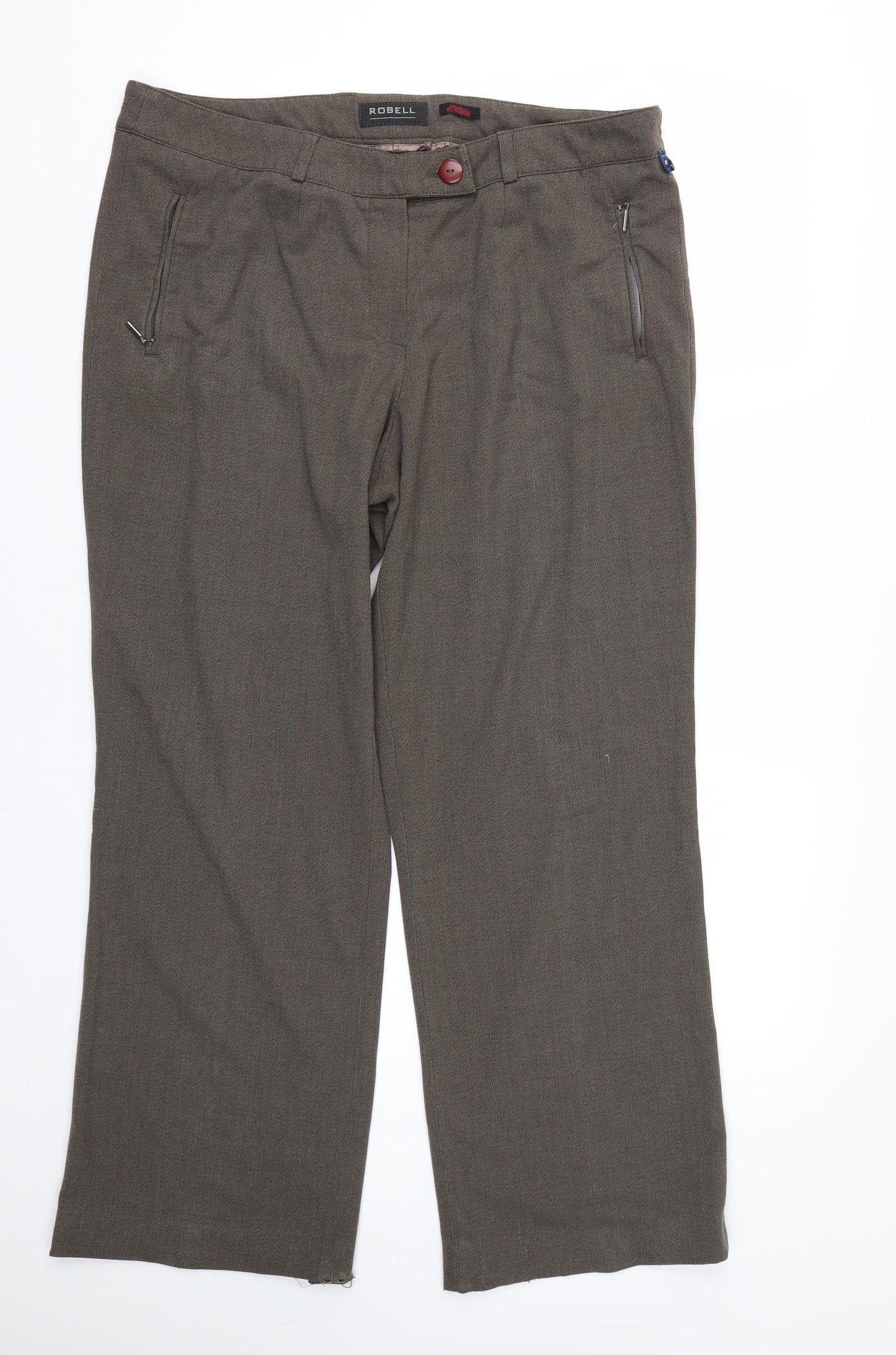 Robell Womens Brown   Trousers  Size 36 L27 in