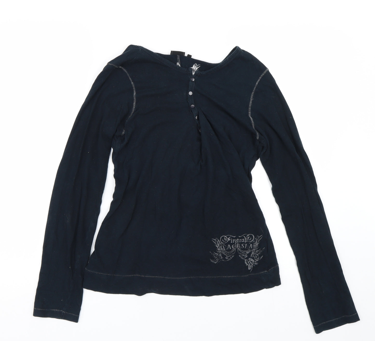 Firetrap Womens Black   Basic T-Shirt Size L