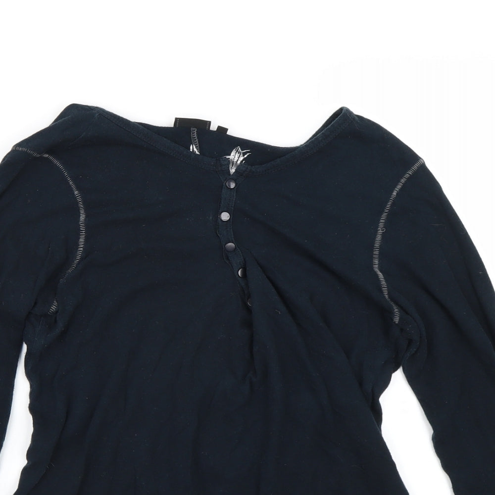 Firetrap Womens Black   Basic T-Shirt Size L