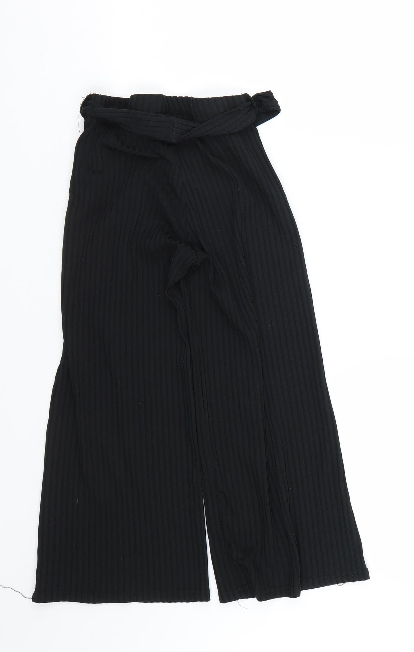 New Look Girls Black Striped  Capri Trousers Size 9 Months