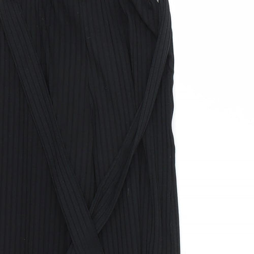 New Look Girls Black Striped  Capri Trousers Size 9 Months
