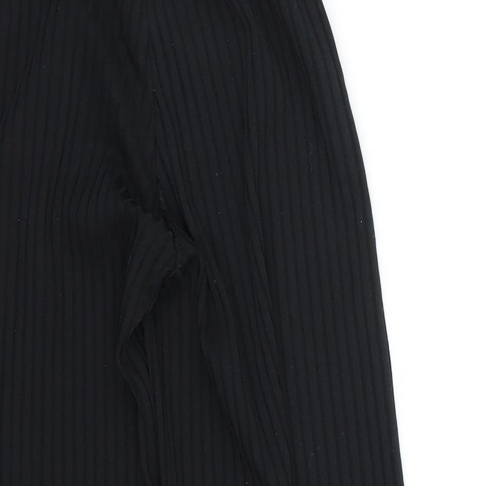 New Look Girls Black Striped  Capri Trousers Size 9 Months