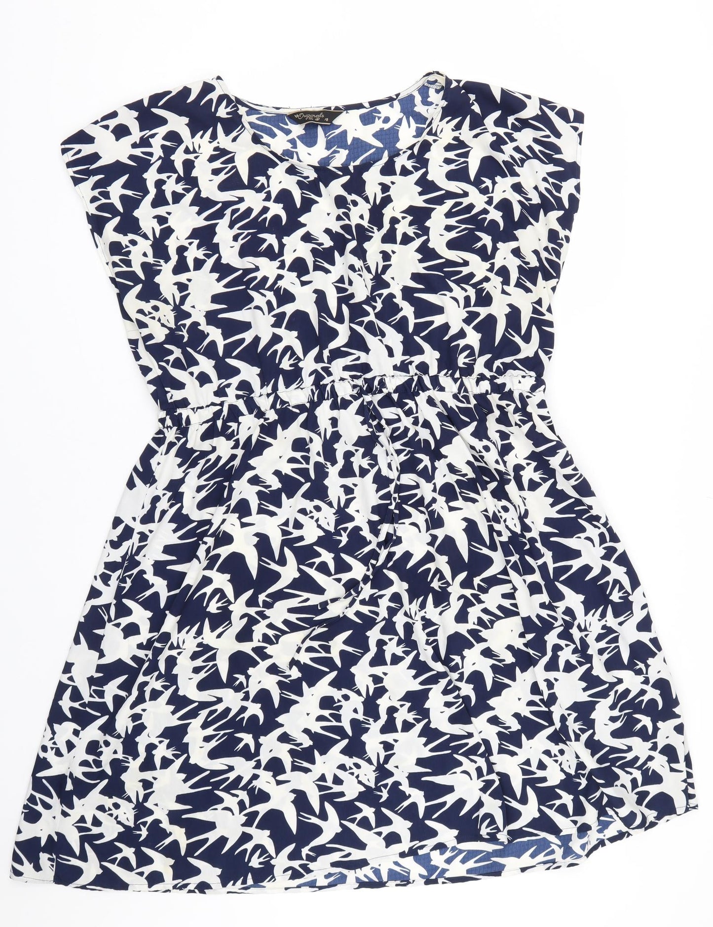 Originals Womens Blue Animal Print  T-Shirt Dress  Size 18